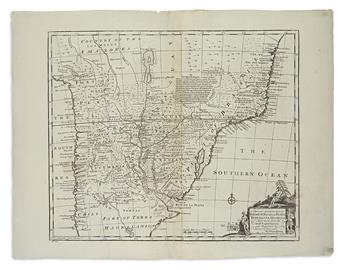 (SOUTH AMERICA.) Bowen, Emanuel. Group of 3 double-page engraved maps of South America,